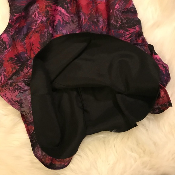 EXPRESS purple red pink peplum sleeveless top - Picture 7 of 7